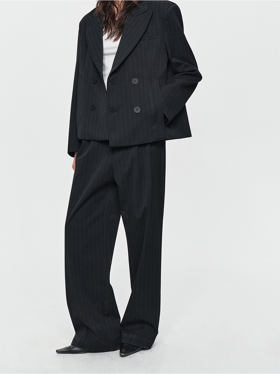 MADWITCH PINSTRIPE WIDE-LEG TROUSERS #AW26125
