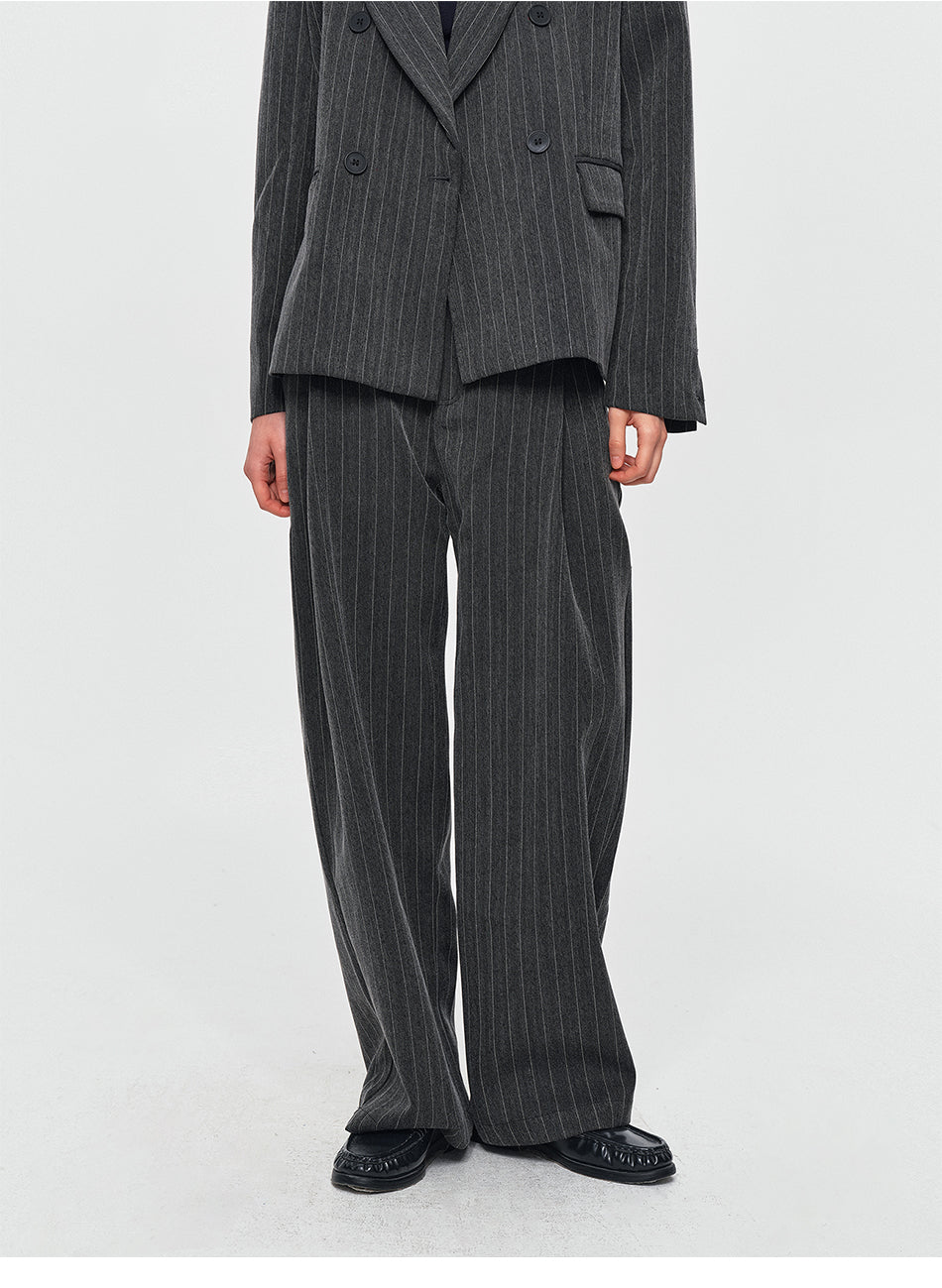 MADWITCH PINSTRIPE WIDE-LEG TROUSERS #AW26124