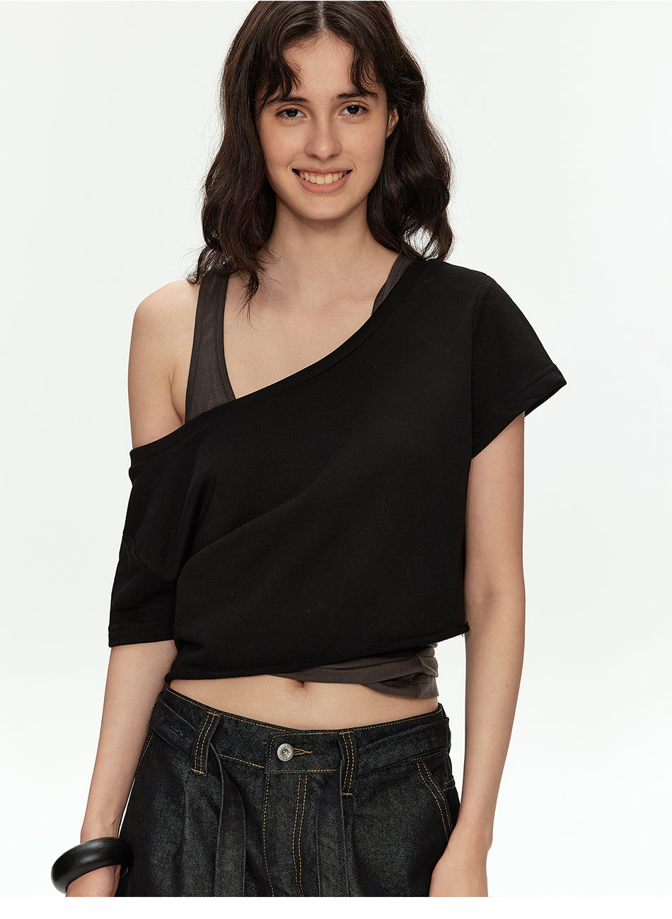 MADWITCH OFF SHOULDER CROP TEE #2026510