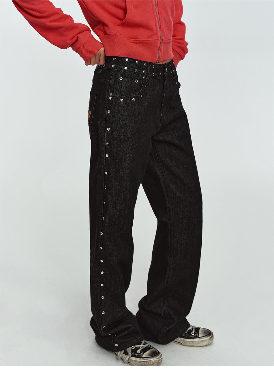 MADWITCH STUDDED LEOPARD-STAR FLARE JEANS #G60090