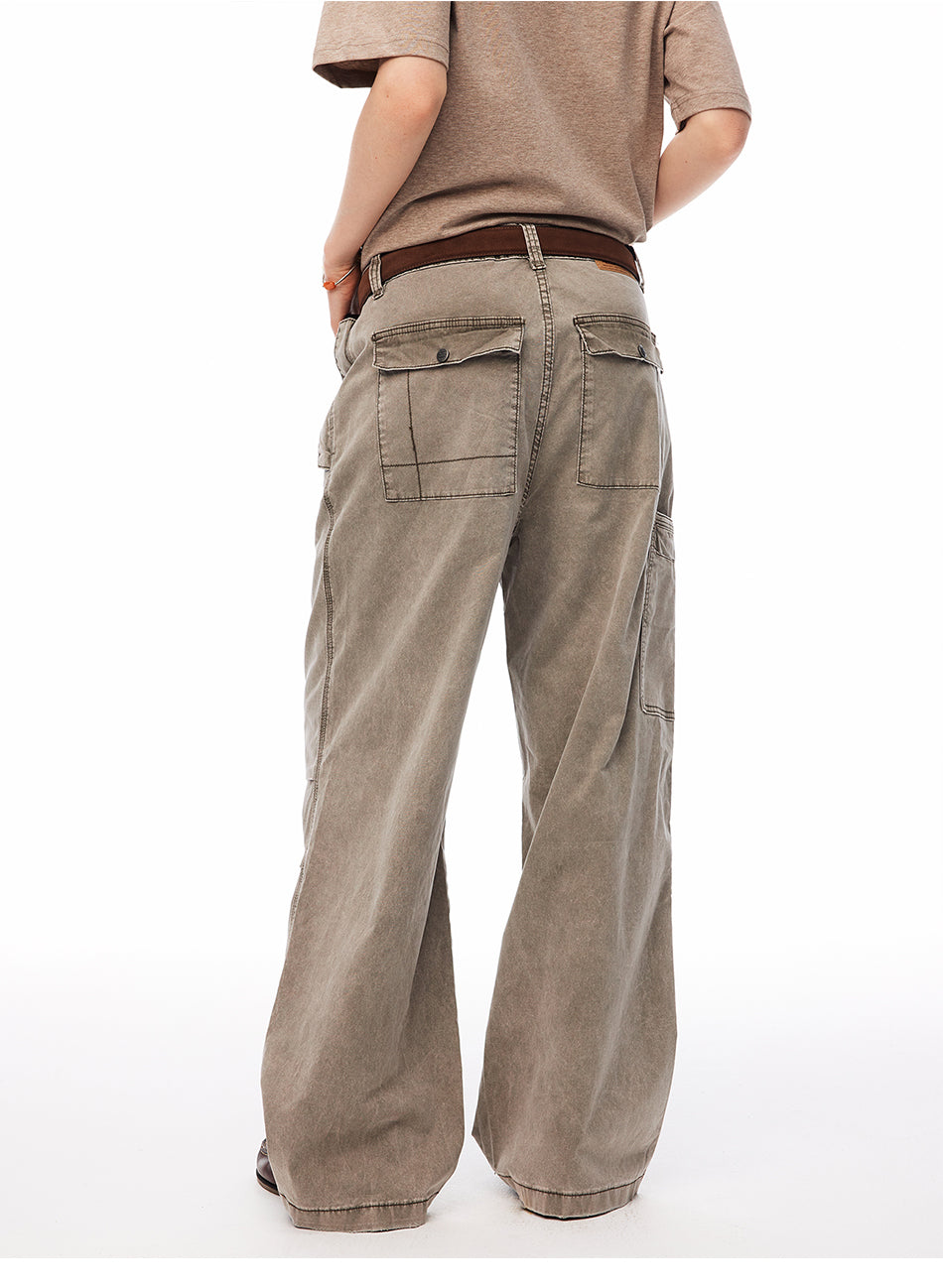 MADWITCH WASHED MULTI-POCKET CARGO PANTS #CK3635
