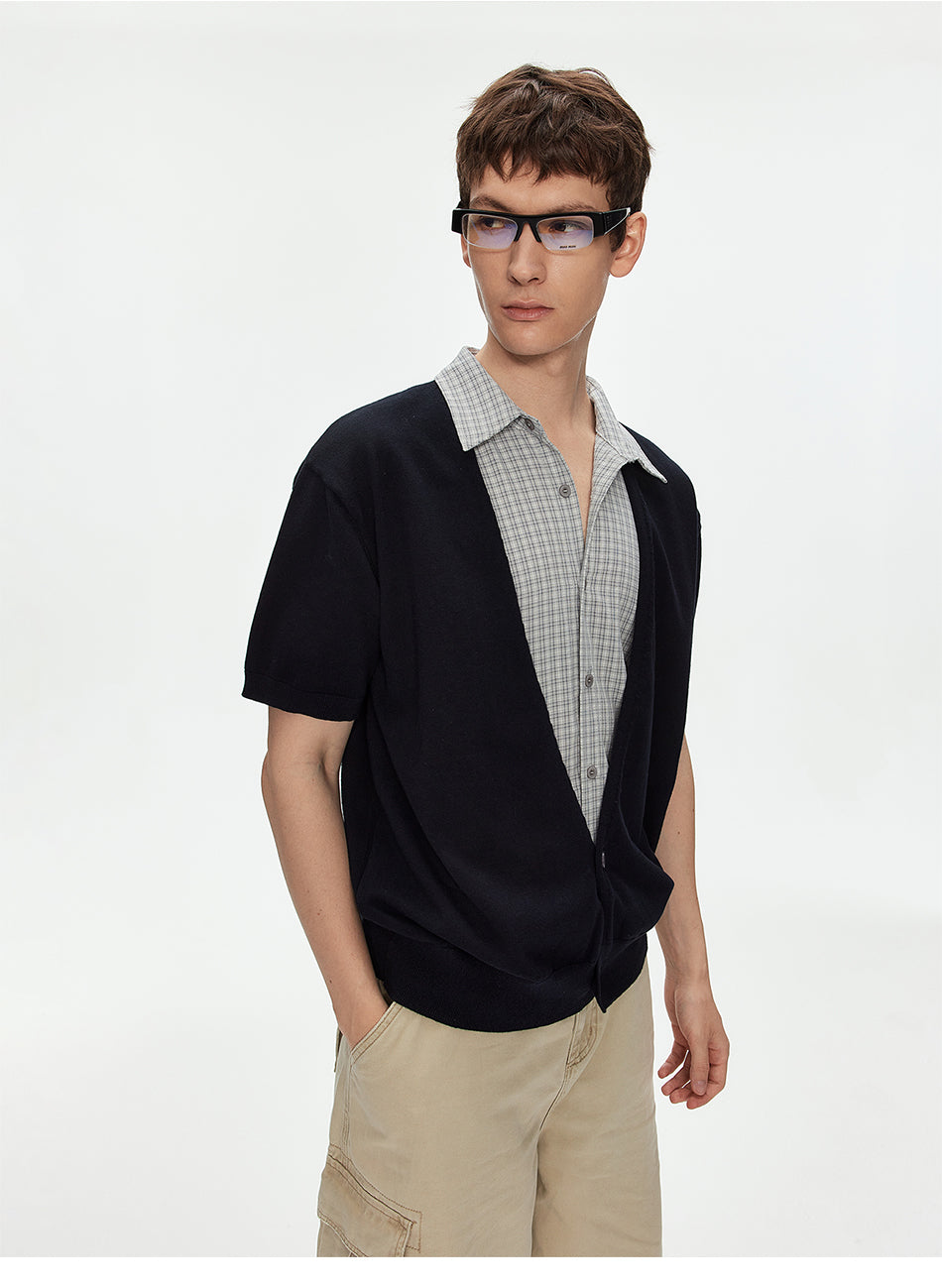 MADWITCH FAUX LAYER PLAID SHIRT #990332