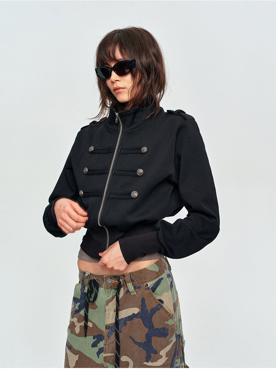 MADWITCH MILITARY NAPOLEON ZIP CARDIGAN #L2026550