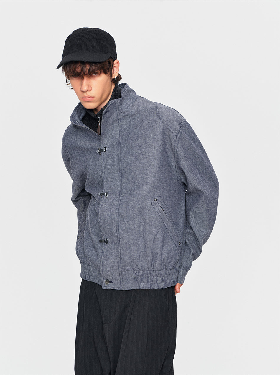 MADWITCH BUCKLE-TAB LINEN-BLEND CROPPED JACKET #991390