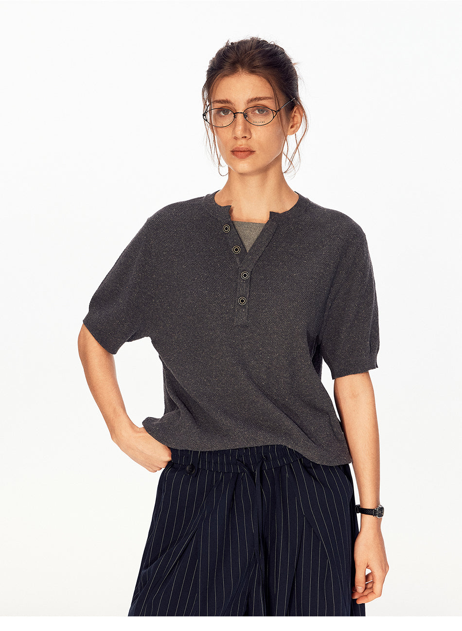 MADWITCH HERITAGE FAUX LAYER KNIT TEE #68635
