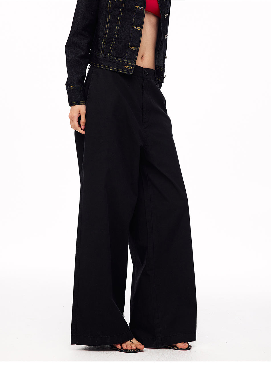 MADWITCH WASHED WIDE-LEG CARGO TROUSERS #CK61085