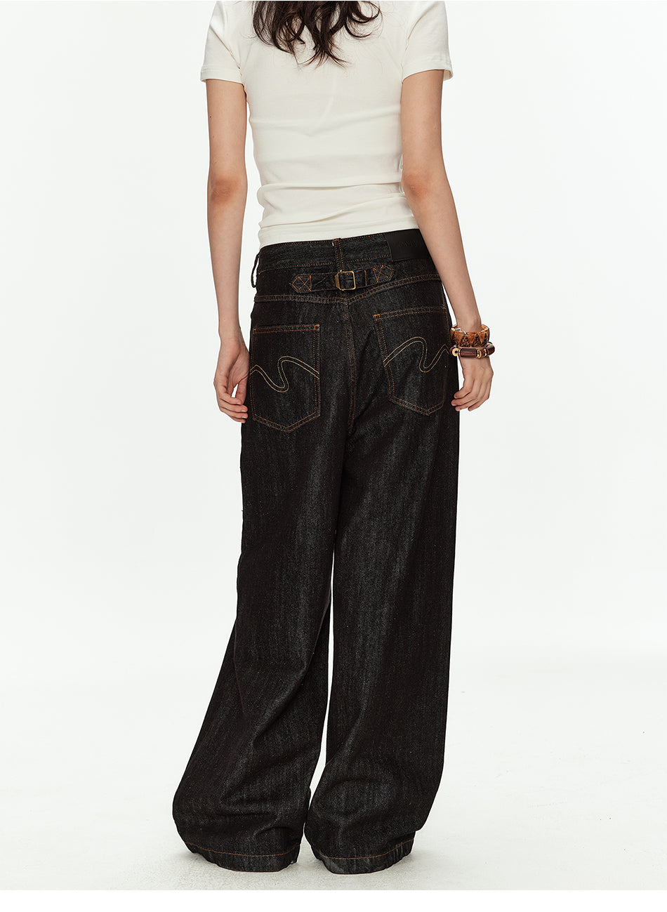 MADWITCH RAW DENIM PARIS BUCKLE PANTS #DR3329