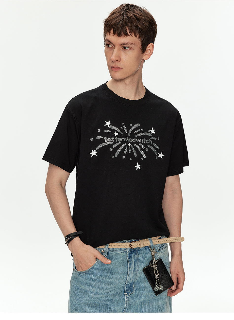 MADWITCH SPARKLE PRINT RELAXED TEE #M2021