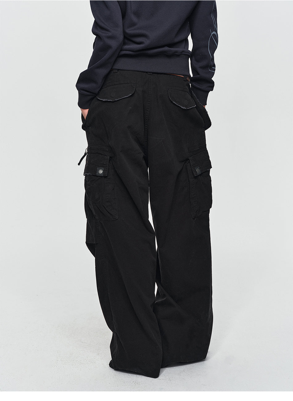 MADWITCH VINTAGE DISTRESSED CARGO PANTS #CK61082