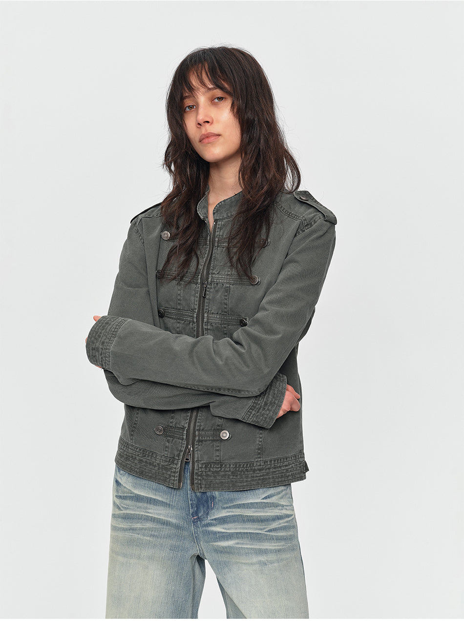 MADWITCH WASHED NAPOLEON STAND-COLLAR JACKET #26W60