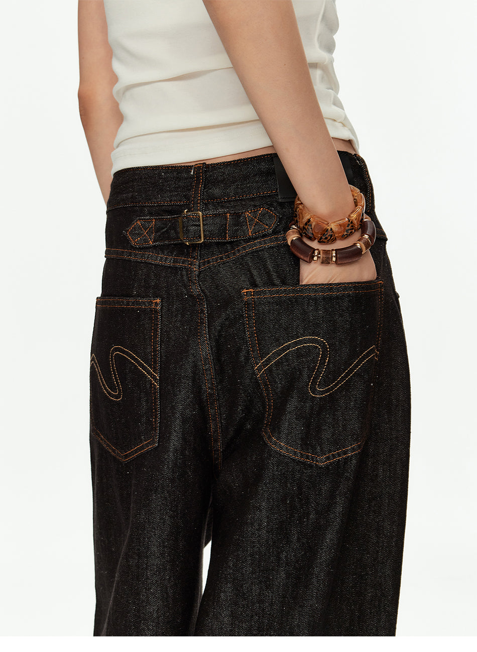 MADWITCH RAW DENIM PARIS BUCKLE PANTS #DR3329