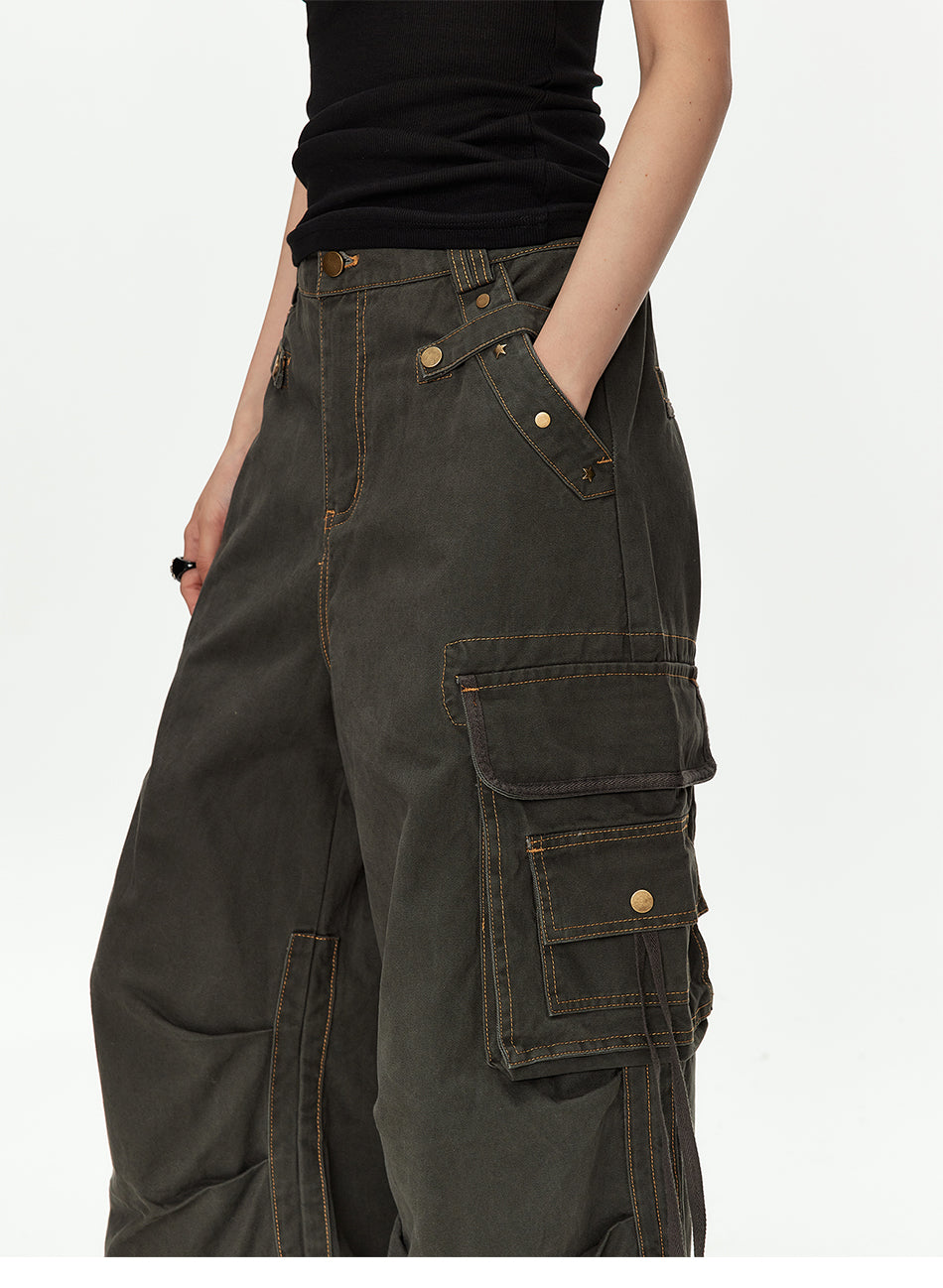 MADWITCH DECONSTRUCTED BAGGY CARGO PANTS #5894