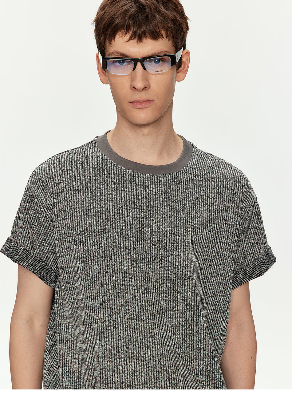 MADWITCH COLORBLOCK TEXTURED TEE #M1160