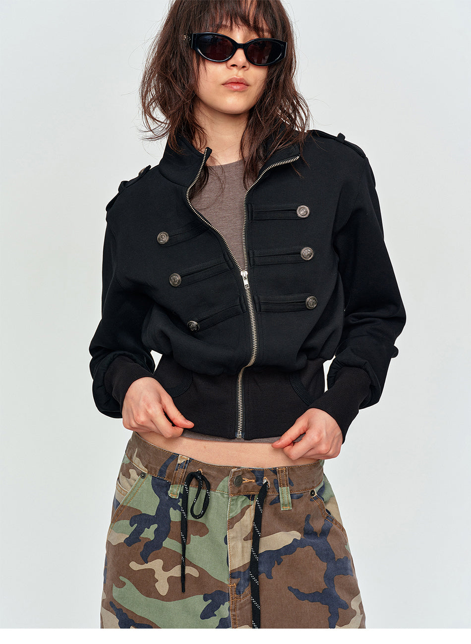 MADWITCH MILITARY NAPOLEON ZIP CARDIGAN #L2026550