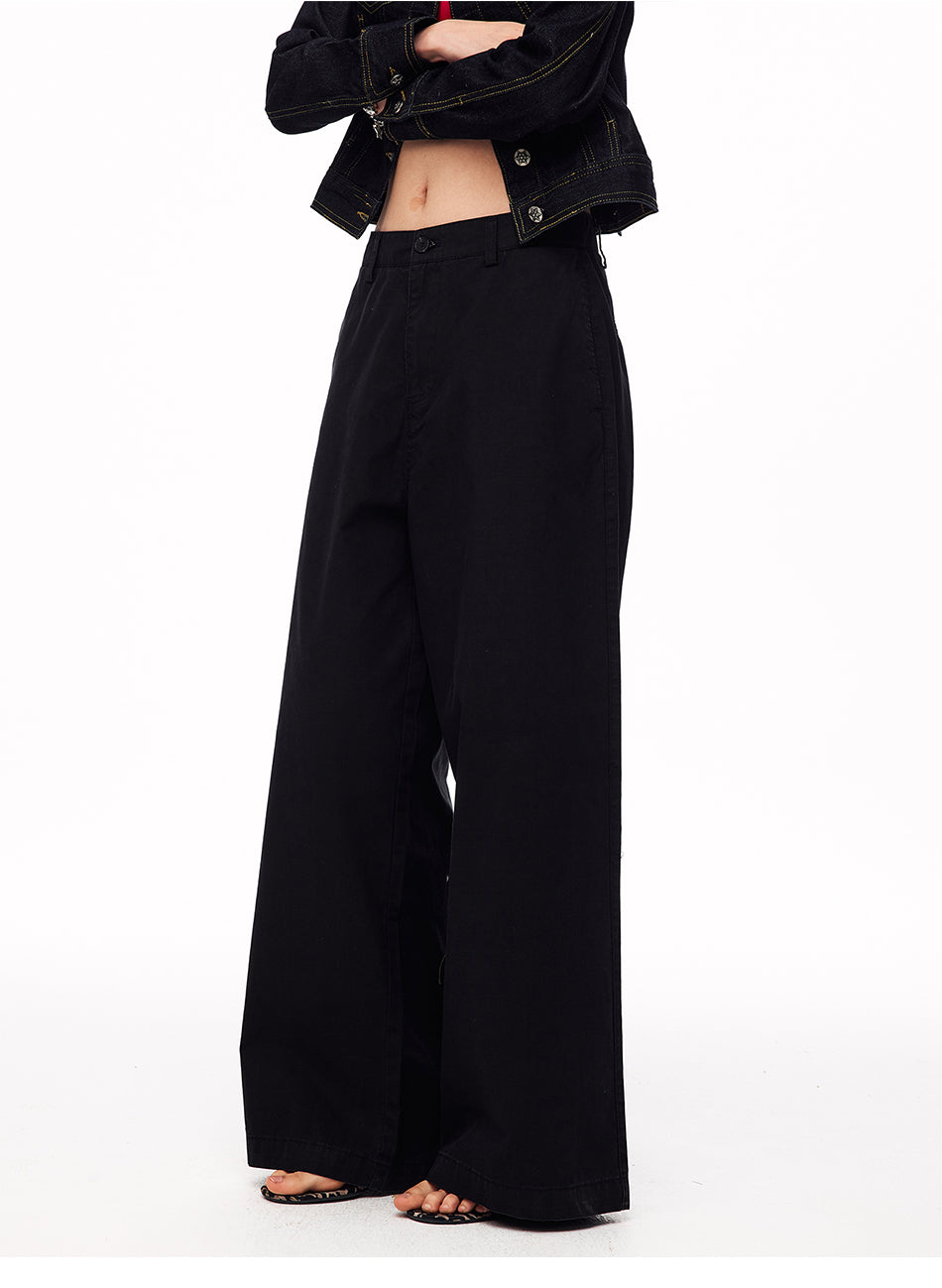 MADWITCH WASHED WIDE-LEG CARGO TROUSERS #CK61085