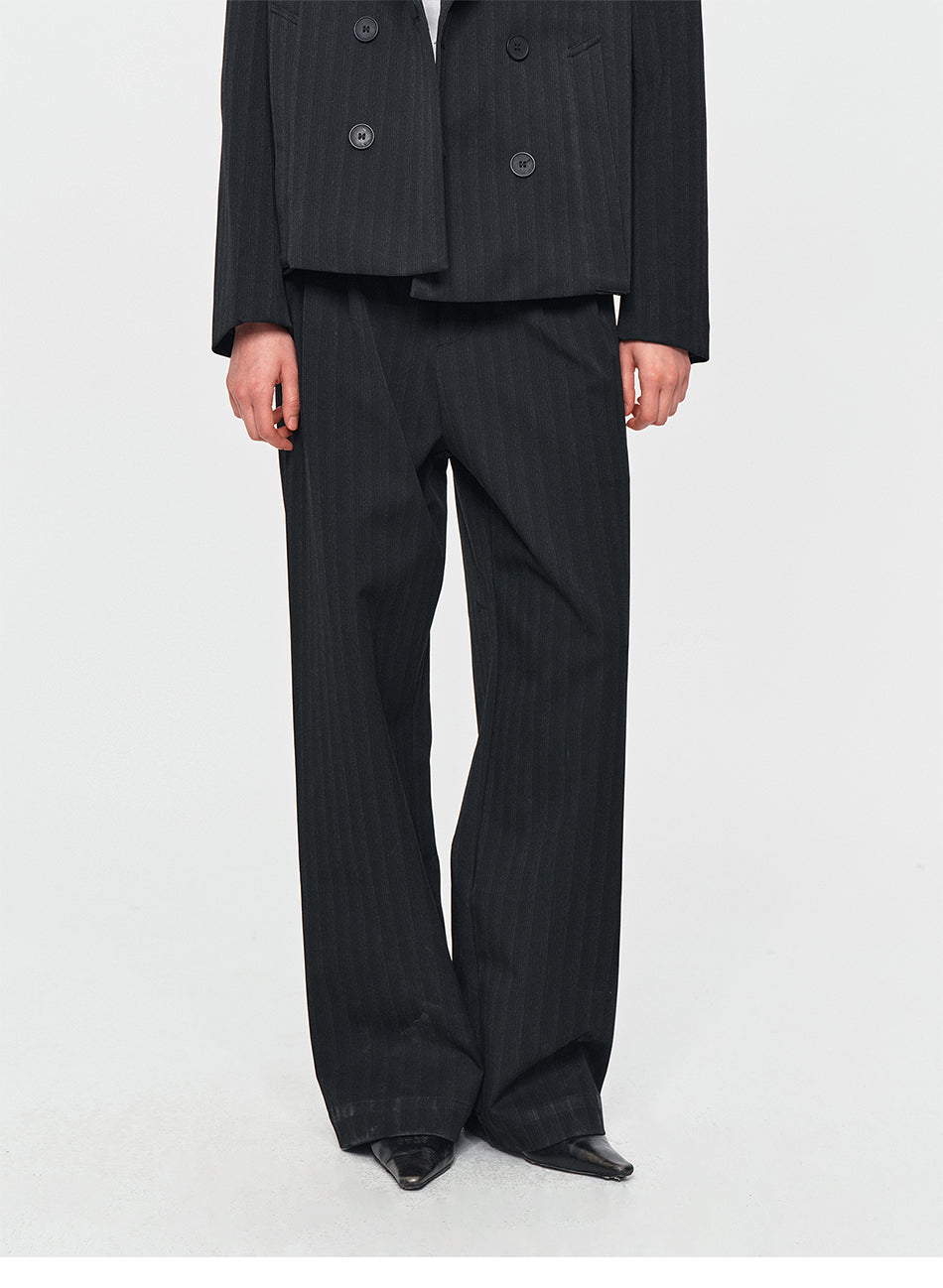 MADWITCH PINSTRIPE WIDE-LEG TROUSERS #AW26125