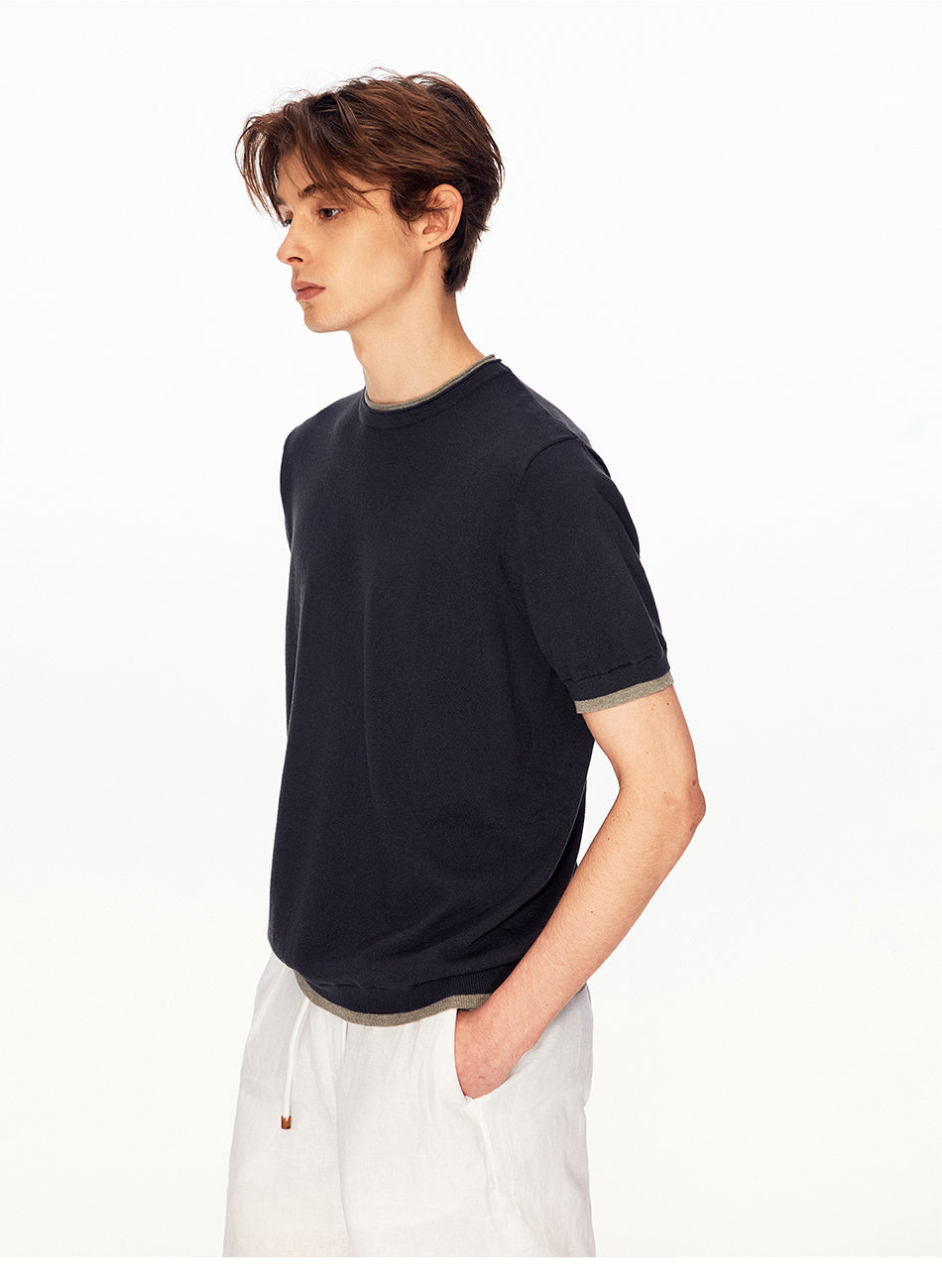 MADWITCH HERITAGE FAUX LAYER KNIT TEE #UTU073