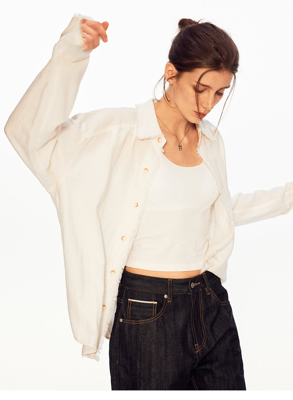 MADWITCH VINTAGE LINEN LONG SHIRT #880833