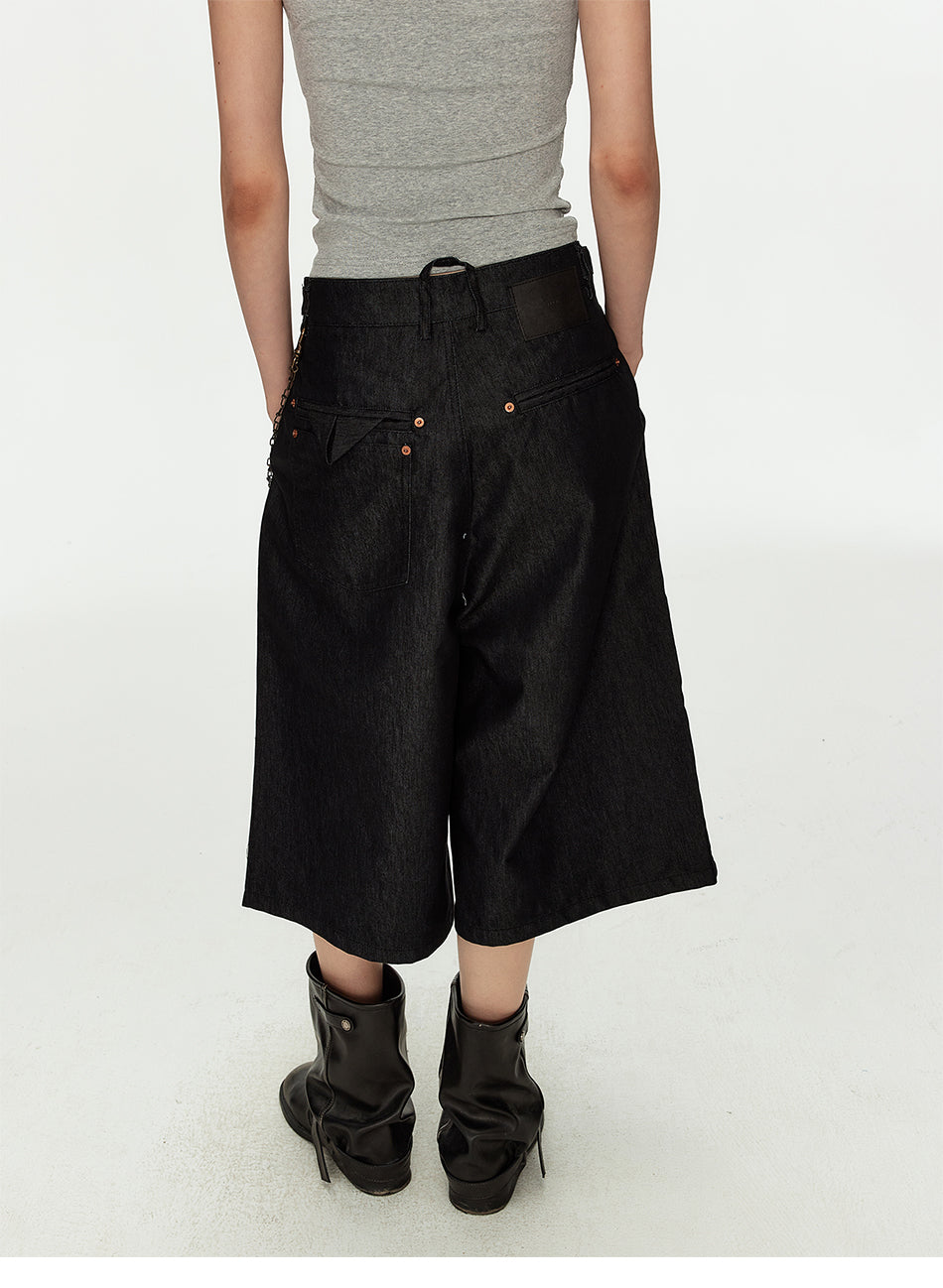 MADWITCH VINTAGE PLEATED CROP PANTS #CK273D
