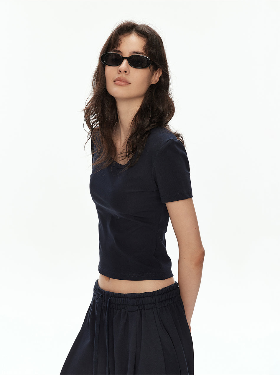 MADWITCH U-NECK CROP TEE #69839