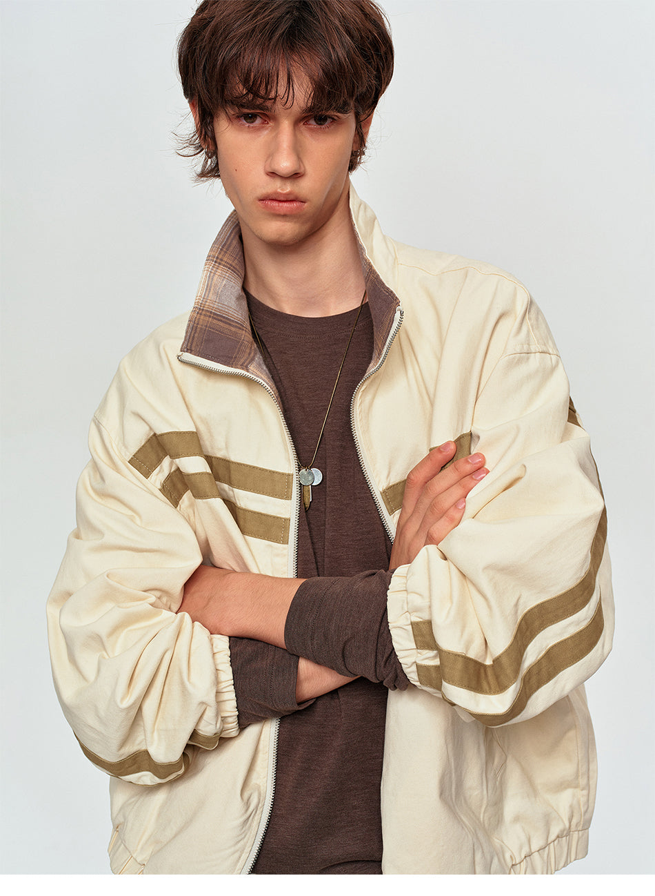MADWITCH RETRO STRIPED TRACK JACKET #N2111