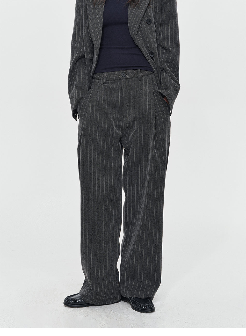 MADWITCH PINSTRIPE WIDE-LEG TROUSERS #AW26124