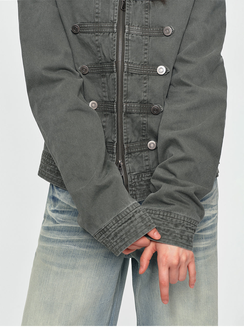MADWITCH WASHED NAPOLEON STAND-COLLAR JACKET #26W60