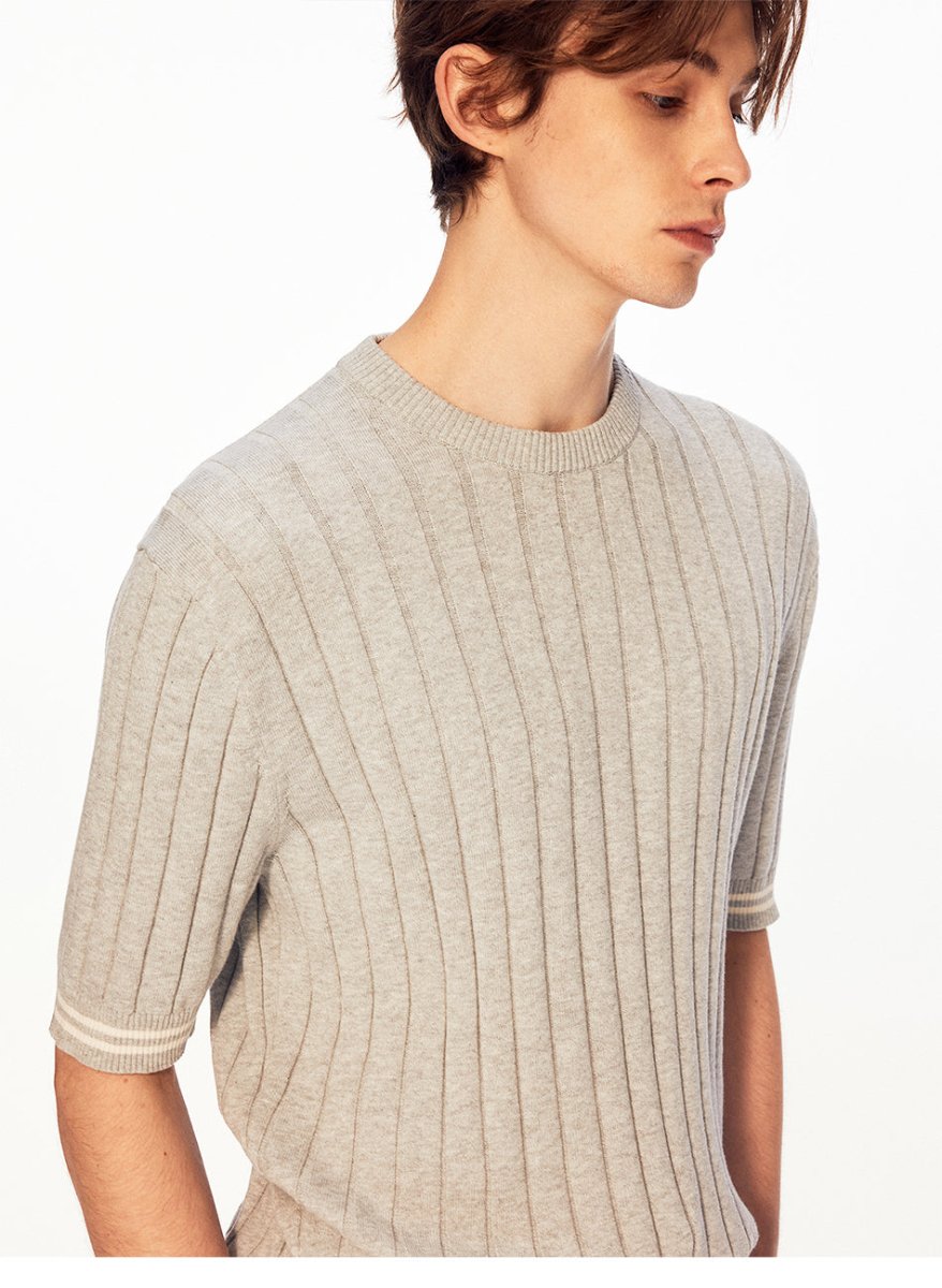 MADWITCH RELAXED RIBBED KNIT TEE MD27486 - MadWitch Store