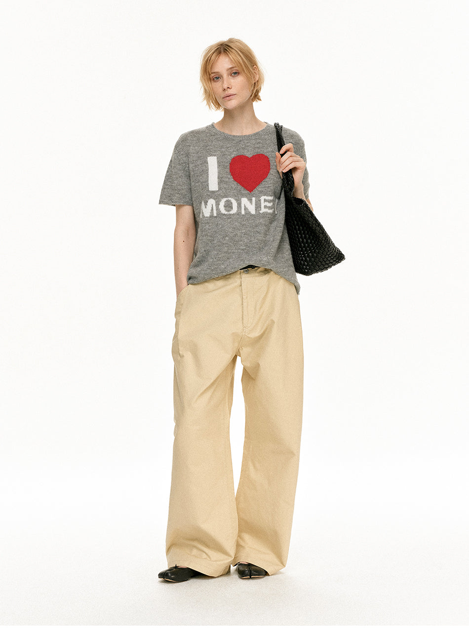 MADWITCH VINTAGE HEART KNIT TEE #MY617