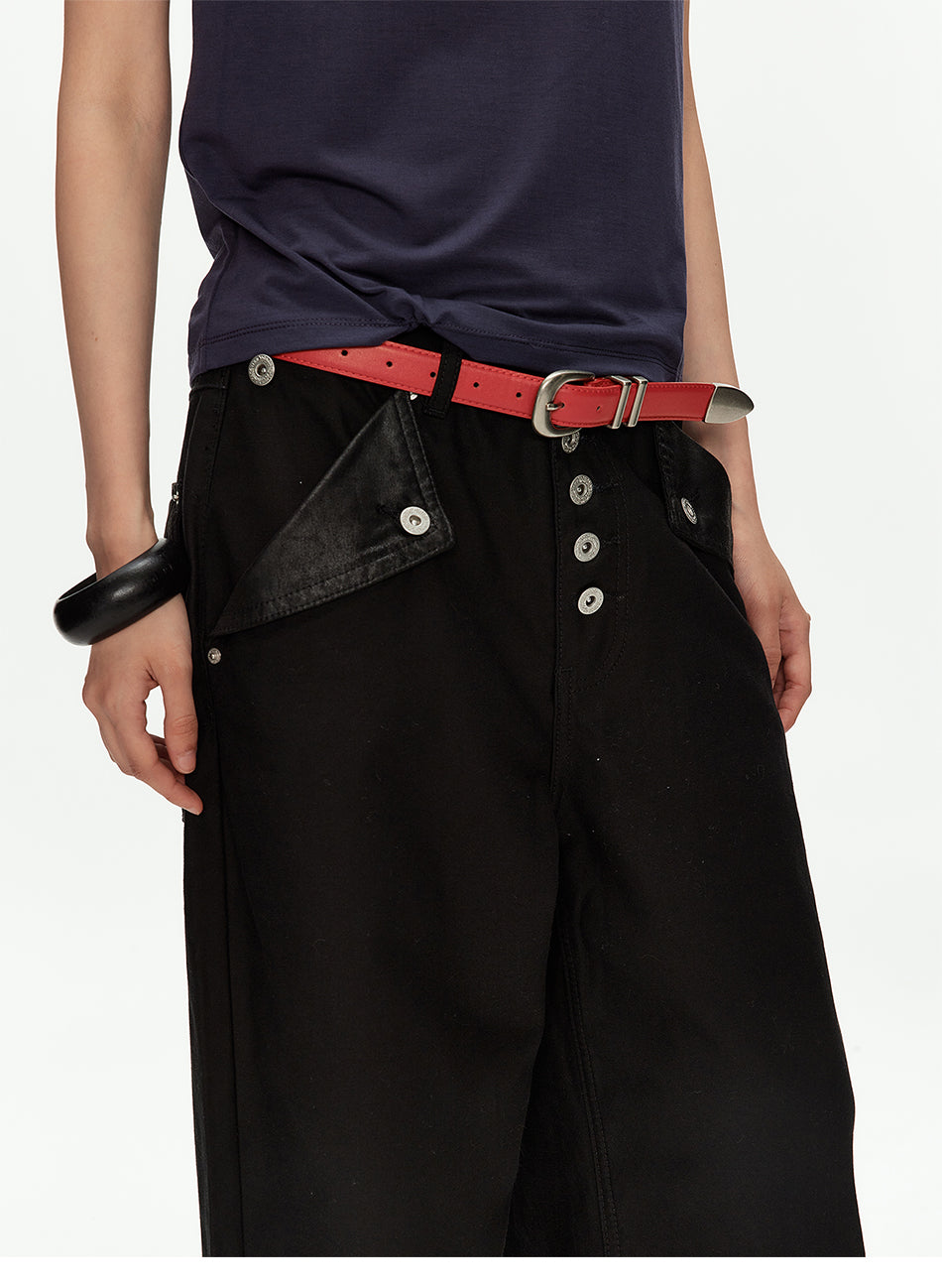 MADWITCH PARIS BUCKLE CARGO PANTS #CK3630