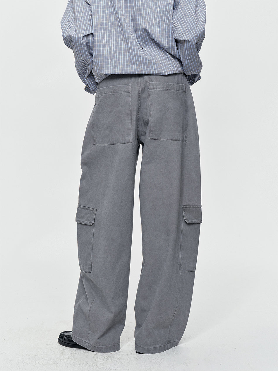 MADWITCH WASHED DRAWSTRING CARGO PANTS #A642
