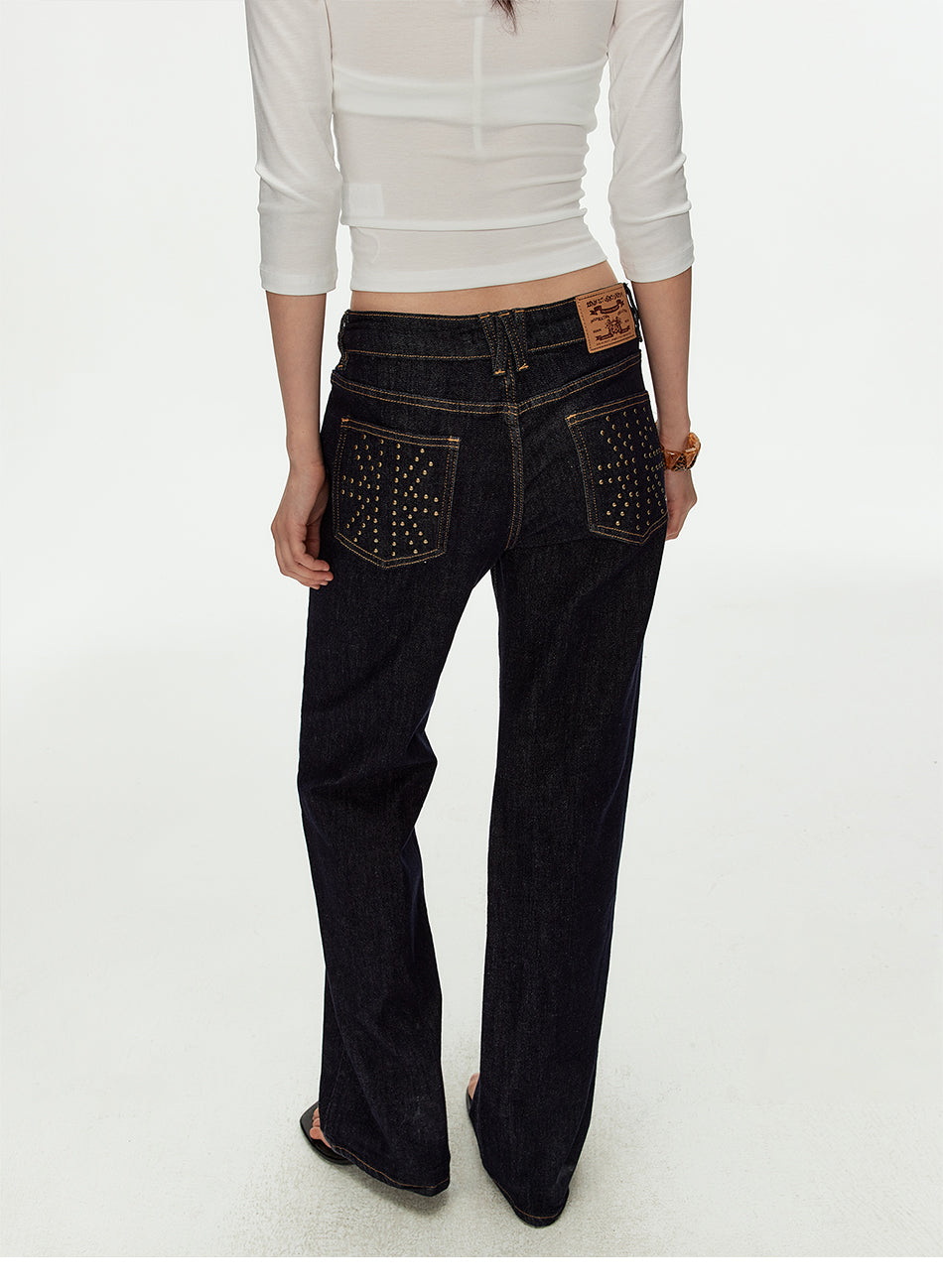 MADWITCH CROSS WAIST RAW DENIM JEANS #CN9826