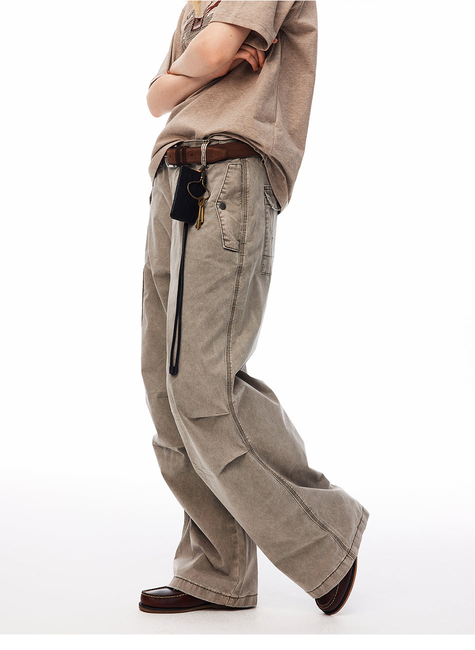 MADWITCH WASHED MULTI-POCKET CARGO PANTS #CK3635