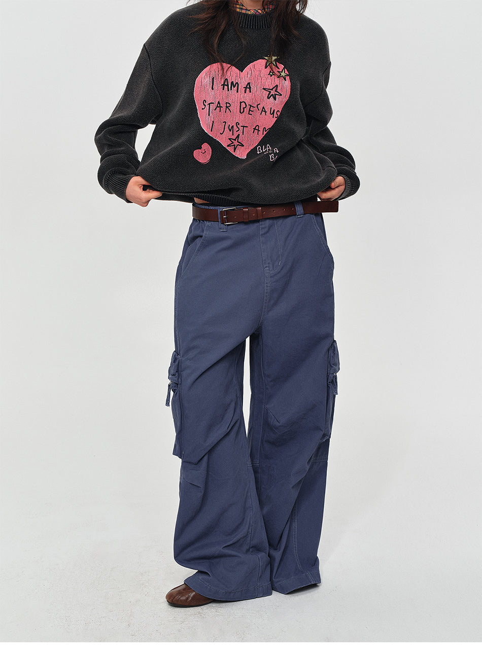 MADWITCH WASHED MULTI-POCKET CARGO PANTS #Z072