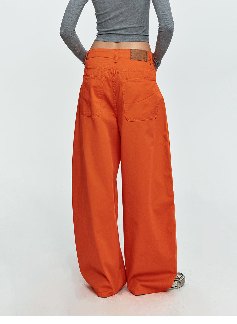 MADWITCH STAR-PRINT WASHED WIDE-LEG TROUSERS #G60156