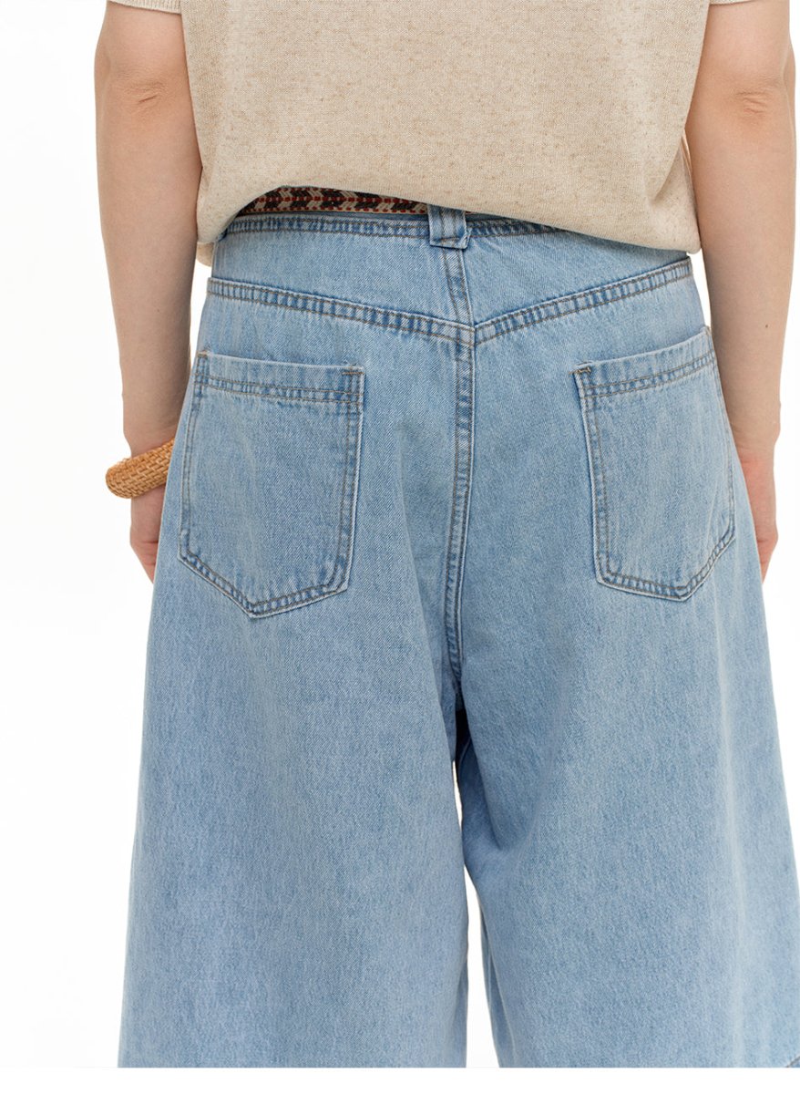 MADWITCH MINIMALIST DENIM CAPRI PANTS RK240 - MadWitch Store