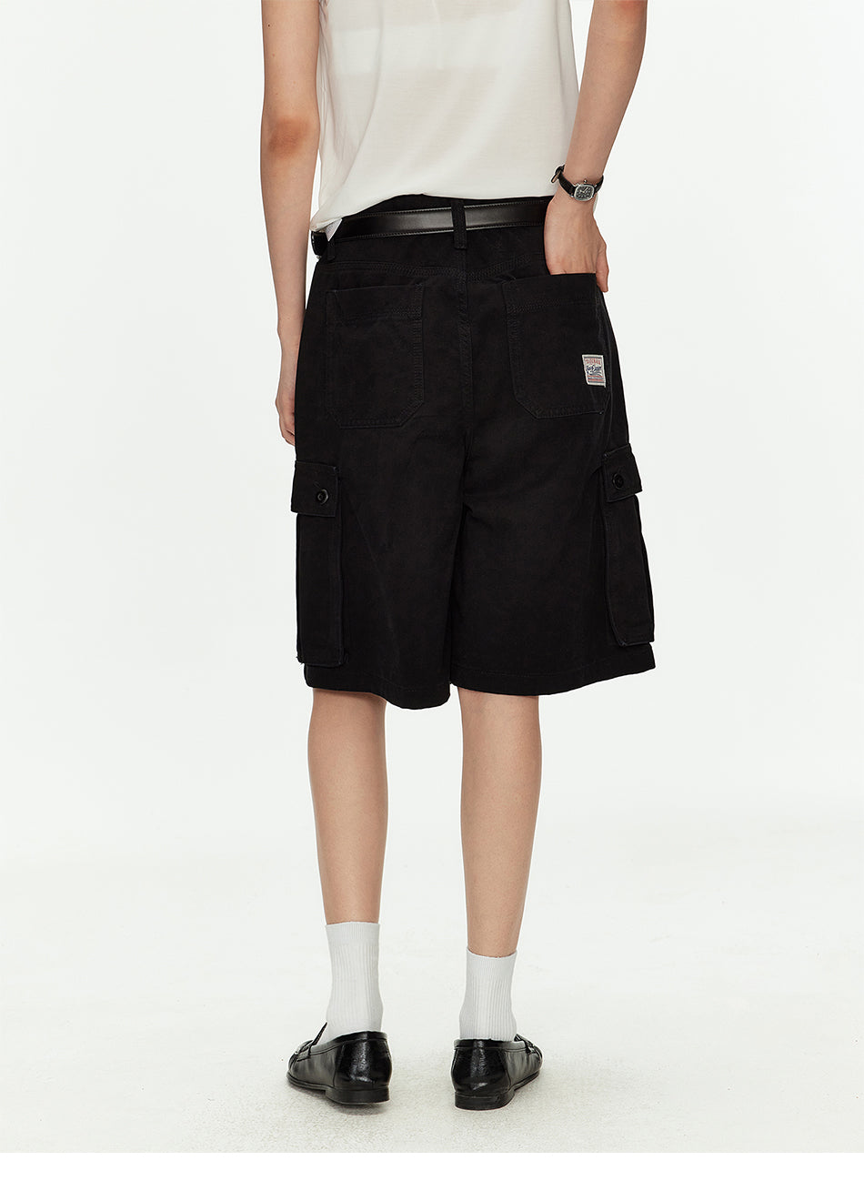 MADWITCH VINTAGE MULTI-POCKET CARGO SHORTS #CK3631D