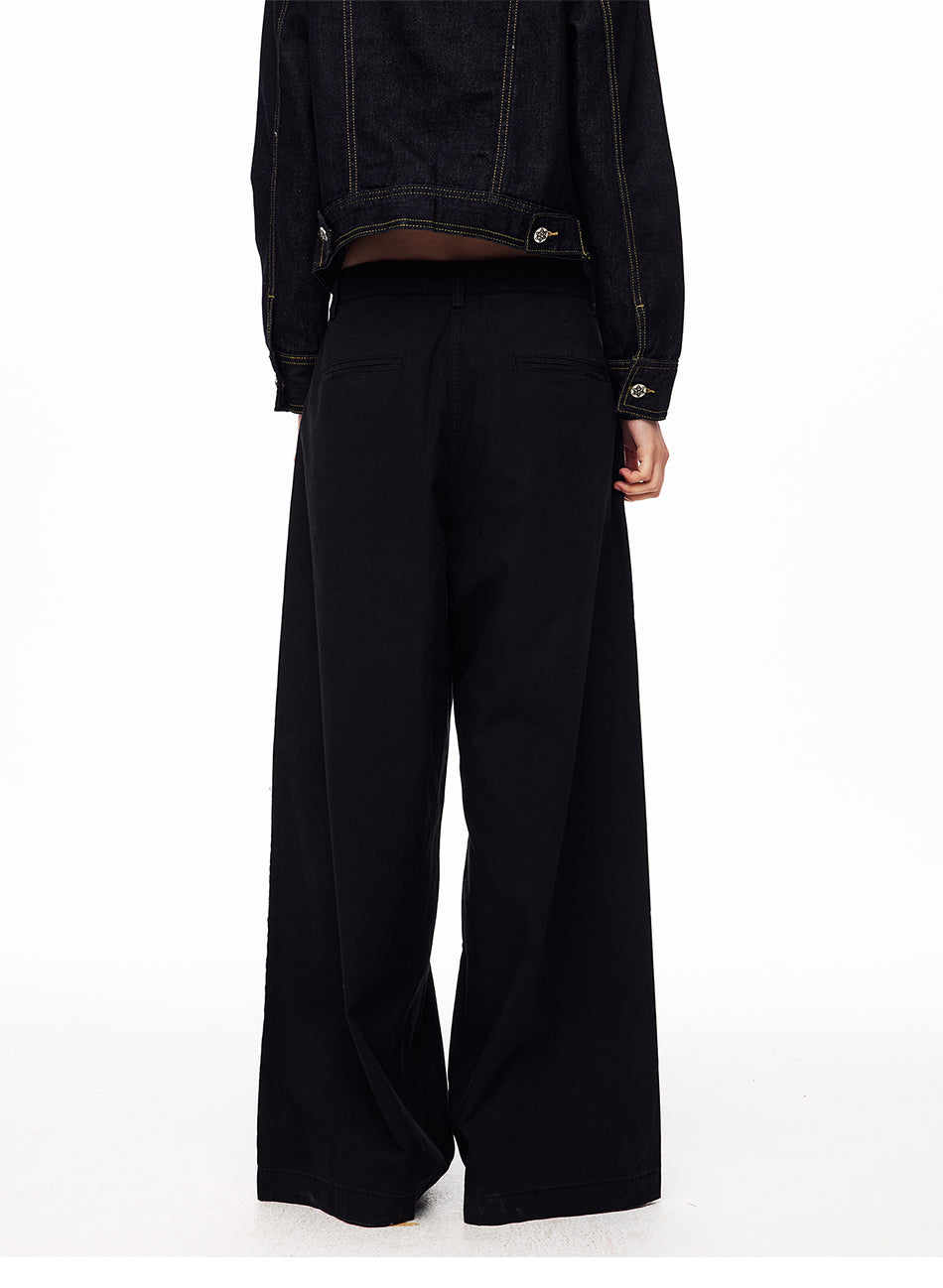 MADWITCH WASHED WIDE-LEG CARGO TROUSERS #CK61085