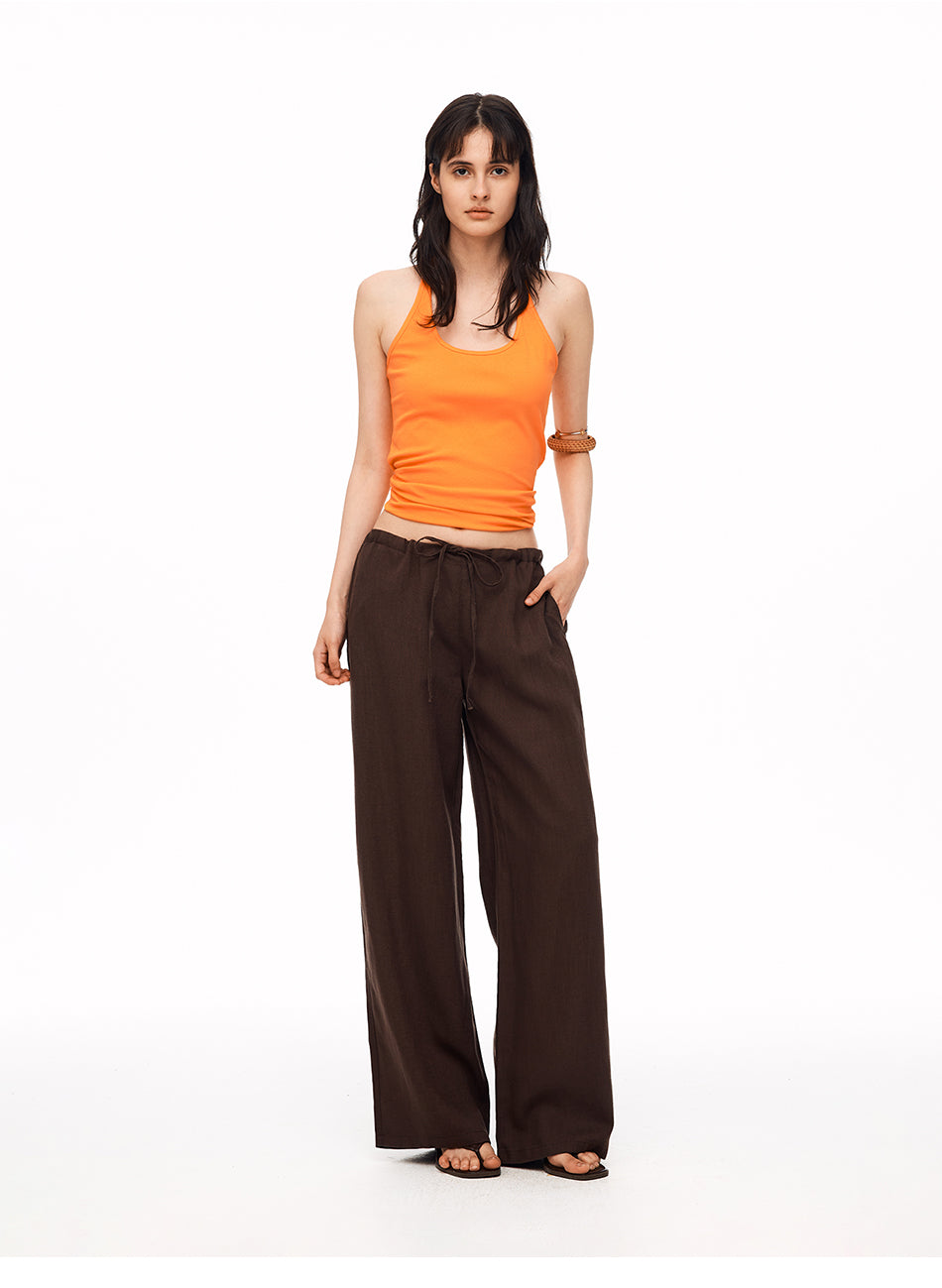 MADWITCH LYOCELL LINEN DRAWSTRING TROUSERS #NR6035