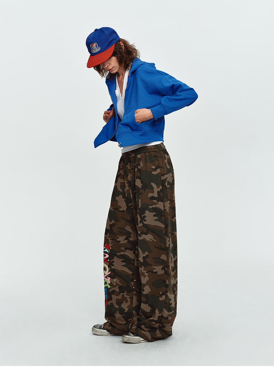 MADWITCH CROPPED WAFFLE-KNIT ZIP HOODIE #L2026736