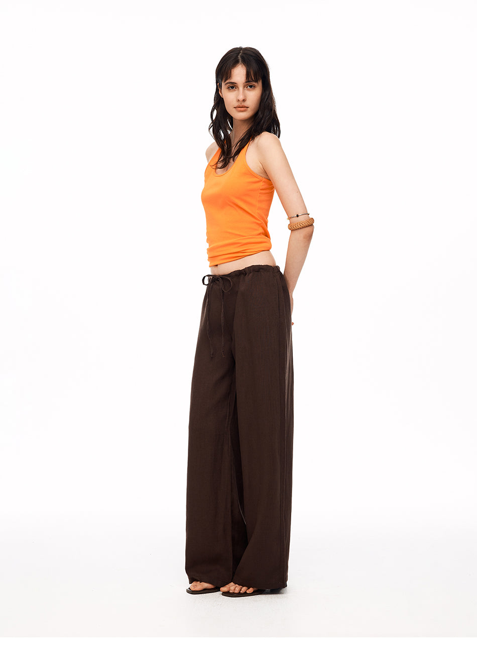 MADWITCH LYOCELL LINEN DRAWSTRING TROUSERS #NR6035