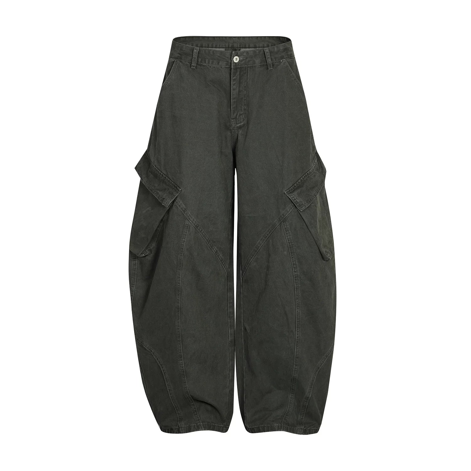 MADWITCH VINTAGE WASHED CURVED CARGO PANTS #K701