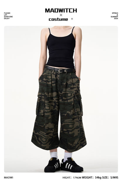 MADWITCH WIDE STREET CAMOUFLAGE PANTS #WH6986