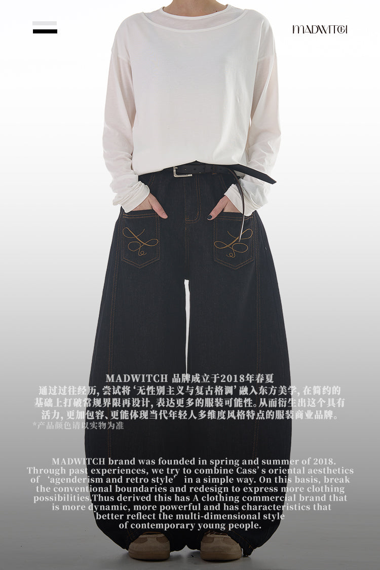 MADWITCH REVERSED FRONT AND BACK DENIM JEANS #NB128