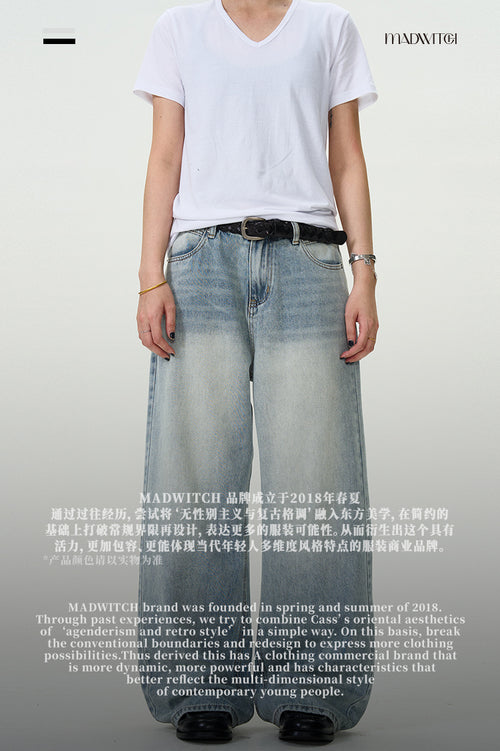 MADWITCH CLASSIC WASHED JEANS #K9358