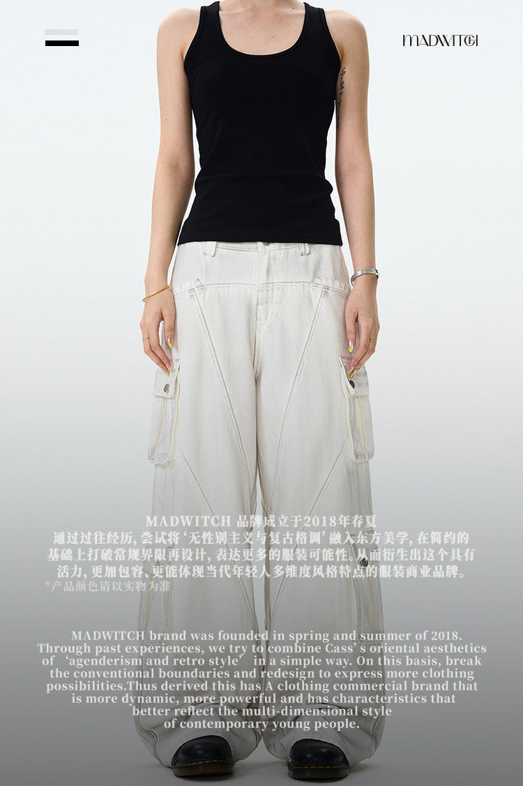 MADWITCH DECONSTRUCTED VINTAGE WORKWEAR JEANS #WHOA098