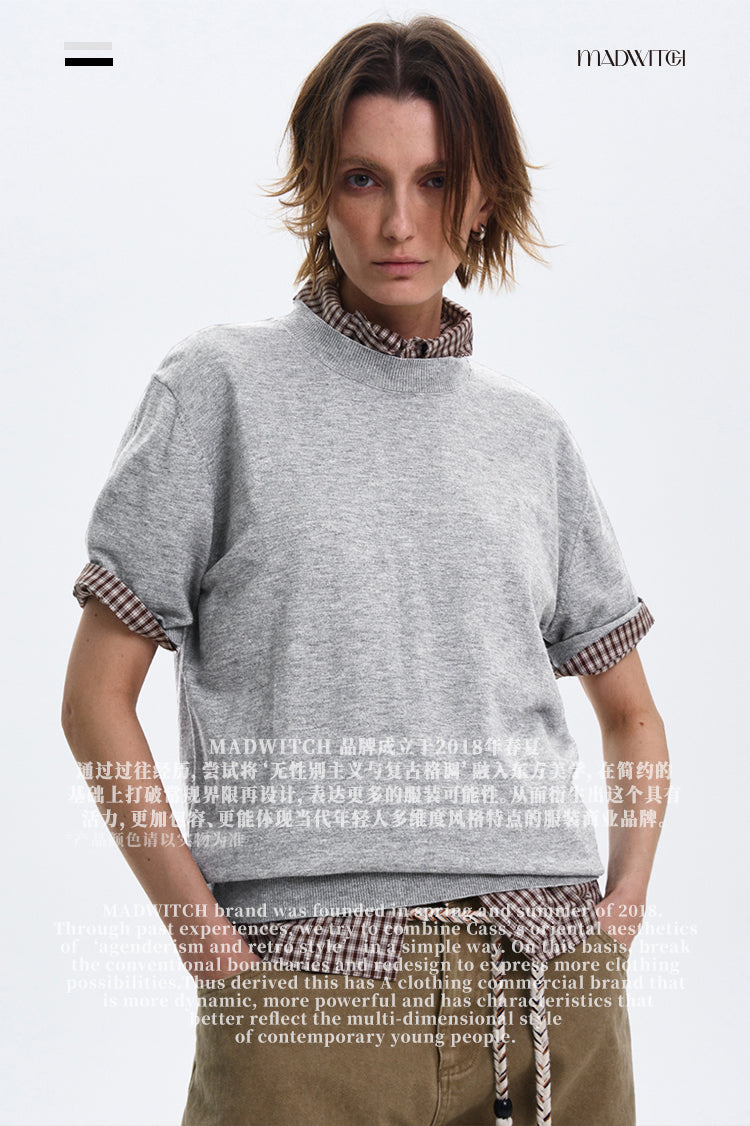 MADWITCH MINIMALIST CREW NECK CASUAL T-SHIRT #27331