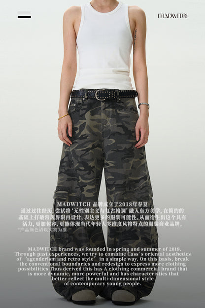 MADWITCH MULTI-POCKET CAMO WORK PANTS #G6611