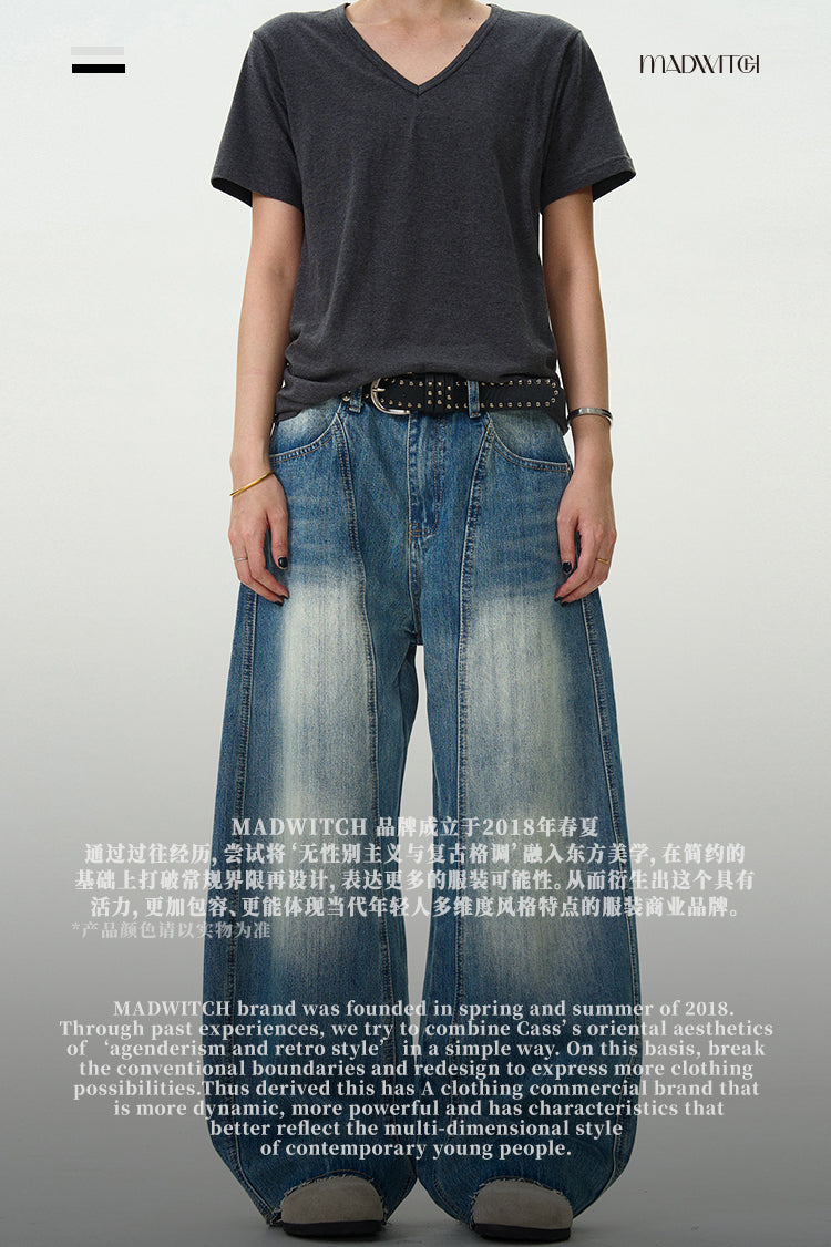 MADWITCH ANKLE-WRAP LOOSE FIT JEANS #24129