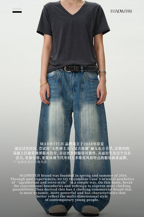 MADWITCH ANKLE-WRAP LOOSE FIT JEANS #24129